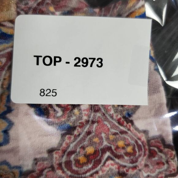 Maurices Women’s Multicolor Boho Paisley Short Sleeve Tunic Top Size 1X - Picture 7 of 7